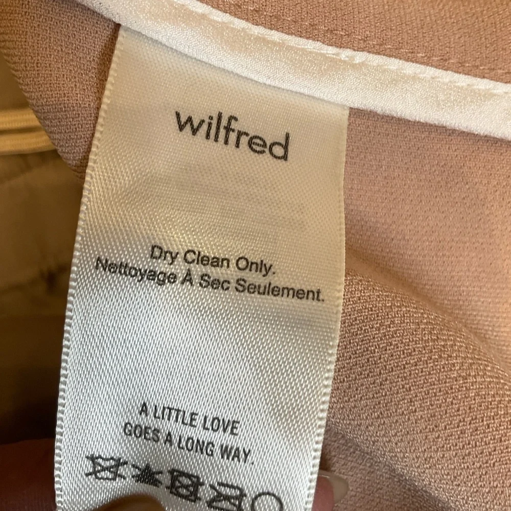 ARITZIA Wilfred Feuille  Wrap Belted Pleated Pants in Blush Size 4